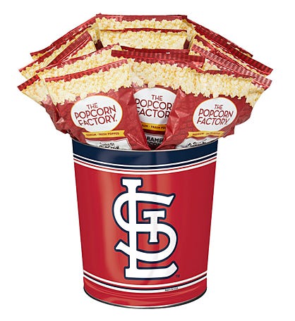St Louis Cardinals 3-Flavor Popcorn Tins